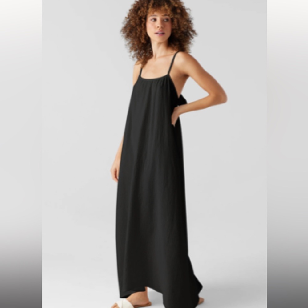 Sol Angeles Black Sleeveless Sheath Maxi Dress